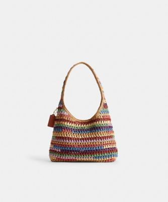 【正規品】COACH かごバッグ 革 COACH（コーチ） 残り一点 COACH CAL97 かごバッグ ストロー
